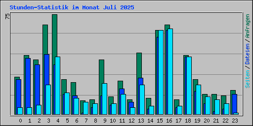 Stunden-Statistik im Monat Juli 2025