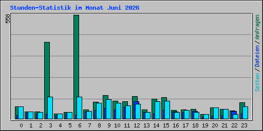 Stunden-Statistik im Monat Juni 2026