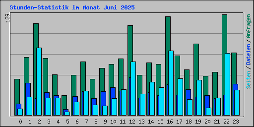 Stunden-Statistik im Monat Juni 2025