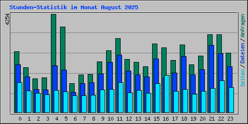 Stunden-Statistik im Monat August 2025