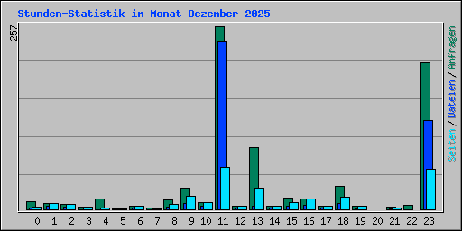 Stunden-Statistik im Monat Dezember 2025