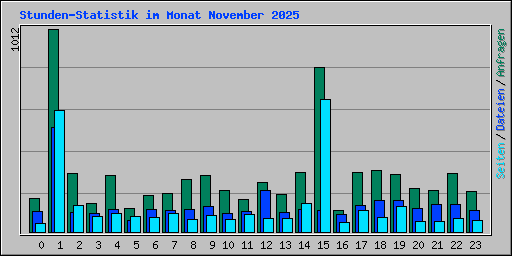 Stunden-Statistik im Monat November 2025
